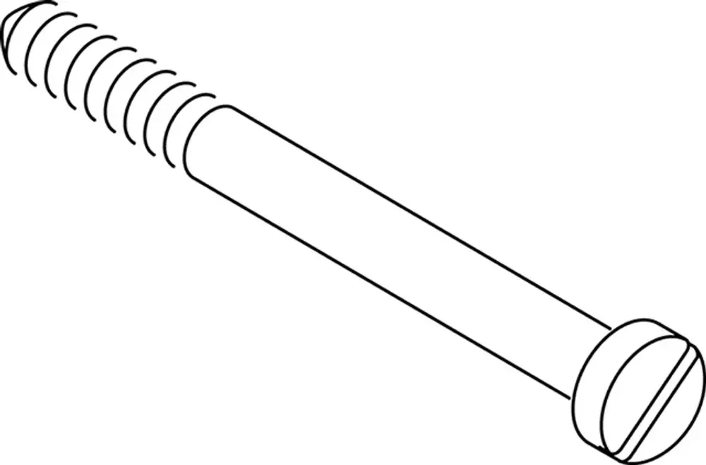 Zylinderschraube von Ideal Standard mit geradem Schaft und Rillen, geeignet zum Befestigen in verschiedenen Anwendungen.